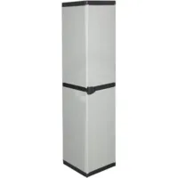 Armadio modulare Mongardi 7813C04 con una anta, ripiani regolabili, color grigio antracite, dimensioni 34x39,5x168 cm