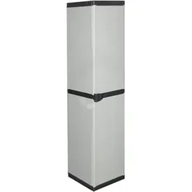 Armadio modulare Mongardi 7813C04 con una anta, ripiani regolabili, color grigio antracite, dimensioni 34x39,5x168 cm
