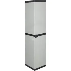 Armadio modulare Mongardi 7813C04 con una anta, ripiani regolabili, color grigio antracite, dimensioni 34x39,5x168 cm