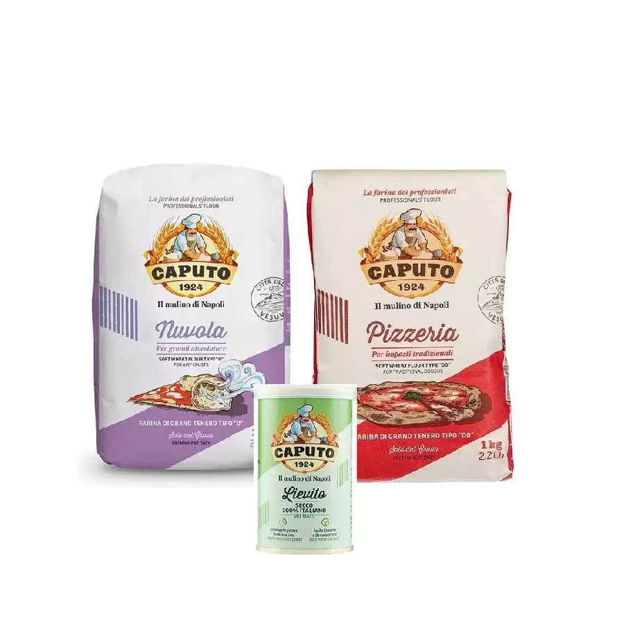 Farina Caputo - Mix - 5 Kg Pizzeria + 5 Kg Nuvola + 1 Pz Lievito Secco -  Rocard