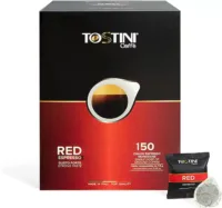 Tostini Caffè Espresso Red –  Cialde – Miscela Robusta e Arabica con Note di Cacao e Cioccolato Fondente, Cialde Caffè Monodose in Carta Filtro Made in Italy