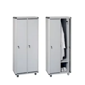 Garofalo Easy Spogliatoio 2 Ante – Armadietto Professionale Sporco/Pulito con Serratura – L72xP39xH175 cm in Plastica di Altissima Qualità