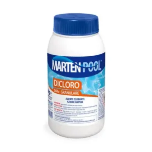 Secchiello Marten Dicloro Granulare 56% 1 Kg per trattamento rapido acqua piscina
