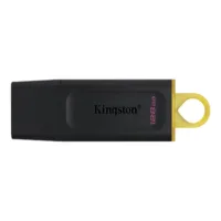 Chiavetta USB Kingston DataTraveler Exodia 128GB, USB 3.2 Gen 1, con cappuccio protettivo e anello portachiavi colorato.