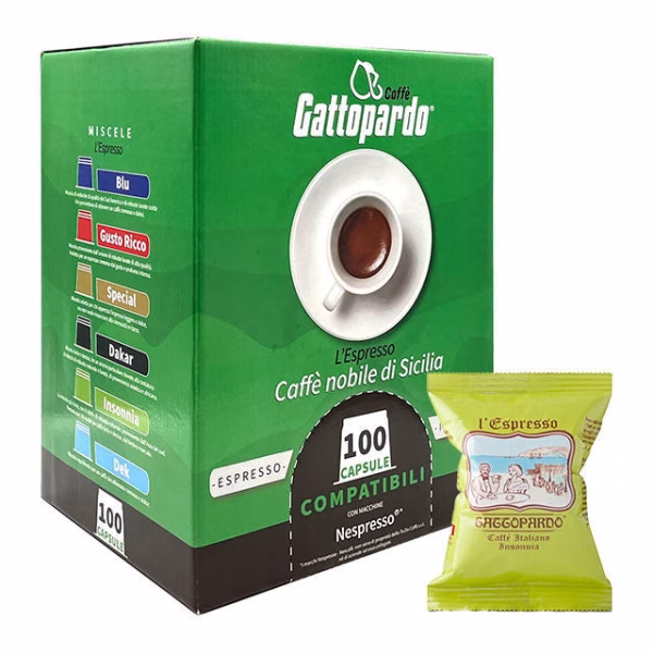 Capsule caffè Gattopardo compatibili Nespresso Insonnia