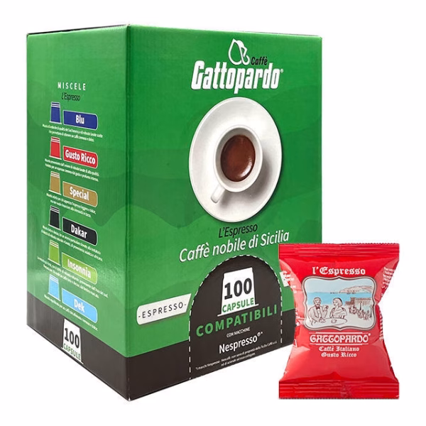 Capsule caffè gattopardo compatibili nespresso Ricco
