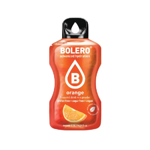 Bolero Stiks Arancia – Bevanda Istantanea al Gusto Arancia, Senza Zuccheri, Bustine da 3g – Dissetante, Low Calorie, Perfetta per Dieta e Sport - immagine 1