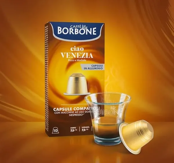 Caffè Borbone Capsule Alluminio Compatibili Nespresso – Miscela Ciao Venezia – Caffè Espresso Aromatico e Intenso - immagine 7