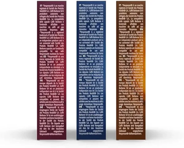 Caffè Borbone - Compatibile con Nespresso - Capsule In Alluminio -  Mix Degustazione - 100 Capsule ALLUMINIO: (40 Mia Napoli, 30 Ciao Venezia, 30 Magica Palermo) - immagine 3