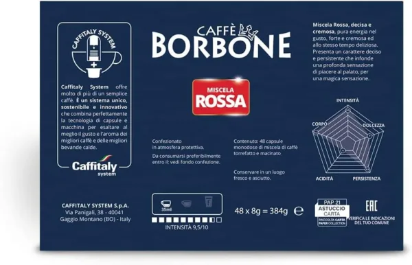 Caffè Borbone Compatibili Caffitaly® - Capsule Miscela Rossa - Caffè Italiano Intenso e Gusto Pieno - immagine 3