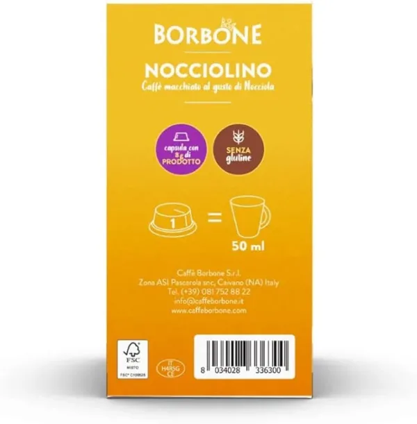 Caffè Borbone Nocciolino – 96 Capsule Compatibili Lavazza A Modo Mio* – 6 Confezioni da 16 – Caffè Macchiato al Gusto di Nocciola - immagine 5