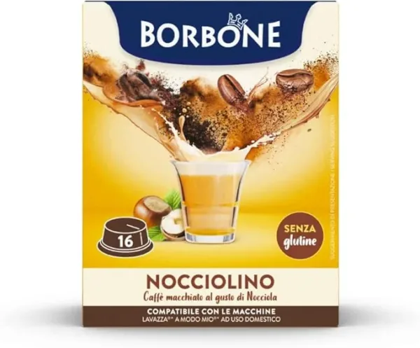 Caffè Borbone Nocciolino – 96 Capsule Compatibili Lavazza A Modo Mio* – 6 Confezioni da 16 – Caffè Macchiato al Gusto di Nocciola - immagine 3