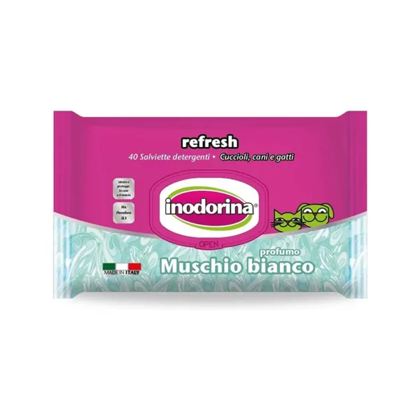 Inodorina - Salviette - Profumo: Muschio Bianco  - 40 Pz - immagine 1