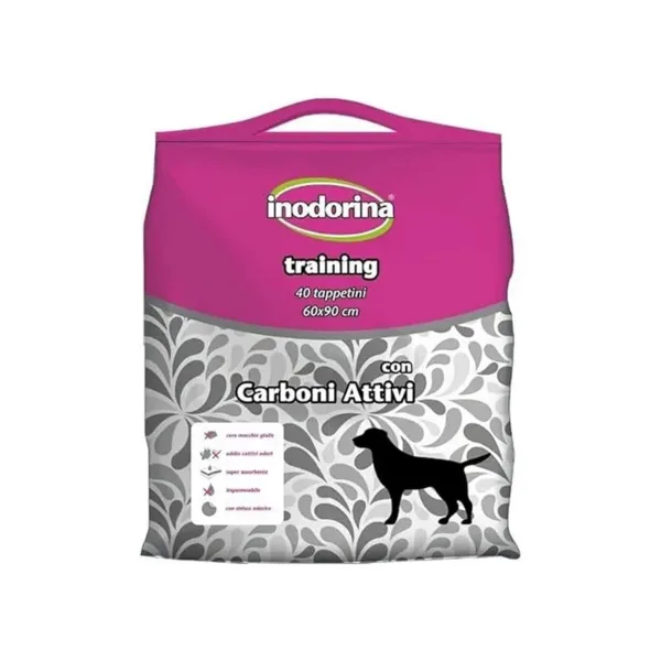 Inodorina - Tappetino Igienico Profumato - In Pura Cellulosa Vergine Super Assorbente - Profumo: Carboni Attivi - Formato 60x90 cm - 40 pezzi - immagine 1