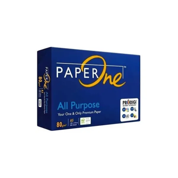 Paperone All Purpose - Carta bianca Formato A5-21x14,8cm 80gr - Ideale per ricette mediche (Pack 10 risme) - immagine 1