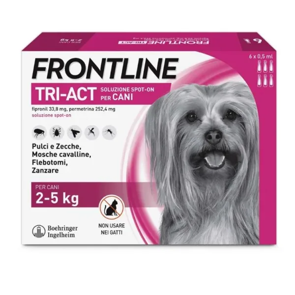 Frontline Triact 3 Pipette per Cani Taglia XS (2-5 kg)
