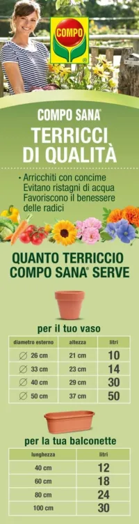 Compo Sana - Terriccio Universale di qualità -  Per piante d'appartamento, balcone e giardino - 80 Litri - immagine 5