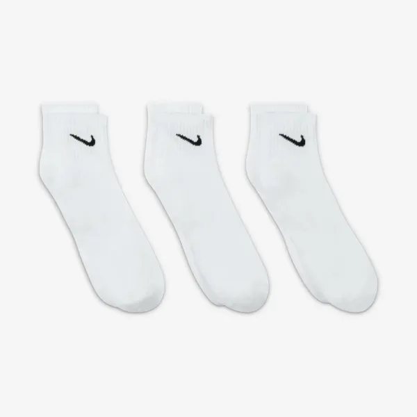 Nike Everyday – Set 3 Paia Calzini Unisex Bianchi – Morbidi e Traspiranti per Sport e Uso Quotidiano - immagine 3
