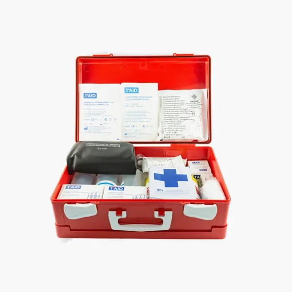 Rocard® - Cassetta medica di pronto soccorso ALLEGATO 1 CON SFIGMOMANOMETRO - Per aziende più 3 dipendenti -  Conforme DM388/DL81 - Made in Italy - immagine 1