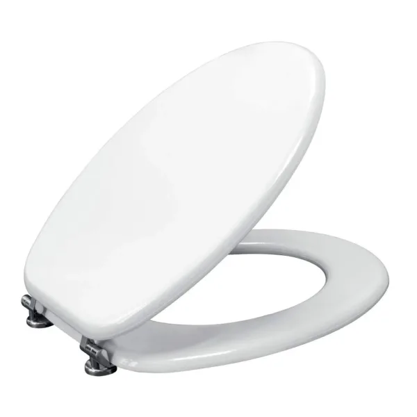 Sedile WC Universale Rocard® – Copriwater Bianco in Legno MDF, Robusto e Compatibile con Tutti i Sanitari - immagine 2
