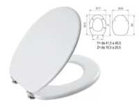Sedile WC Universale Rocard® – Copriwater Bianco in Legno MDF, Robusto e Compatibile con Tutti i Sanitari - immagine 4