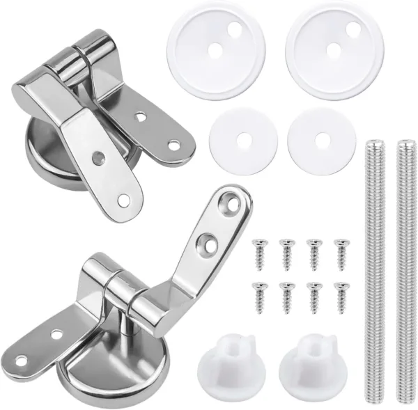 Rocard® | Cerniere di ricambio per sedile WC | Cerniere di ricambio per WC | Kit di riparazione fai da te per Wc | Con accessori e parti di riparazione per la maggior parte dei sedili WC (2 pezzi) - immagine 1