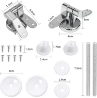 Rocard® | Cerniere di ricambio per sedile WC | Cerniere di ricambio per WC | Kit di riparazione fai da te per Wc | Con accessori e parti di riparazione per la maggior parte dei sedili WC (2 pezzi) - immagine 2