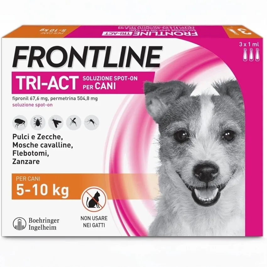 FRONTLINE Triact 5-10Kg – Antiparassitario in pipette per cani di piccola taglia