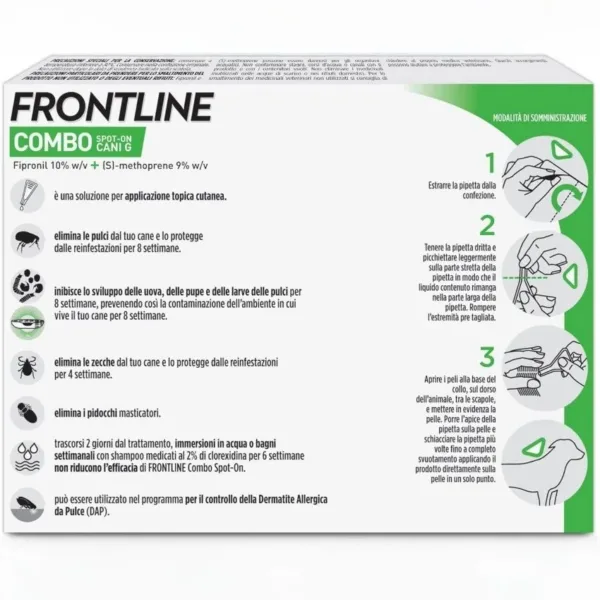BOEHRINGER Frontline Combo 3 Pipette per Cani Taglia L (20-40 kg) – Antiparassitario Lunga Durata Contro Pulci, Zecche, Uova e Larve – Protezione Completa per Cane e Casa - immagine 2