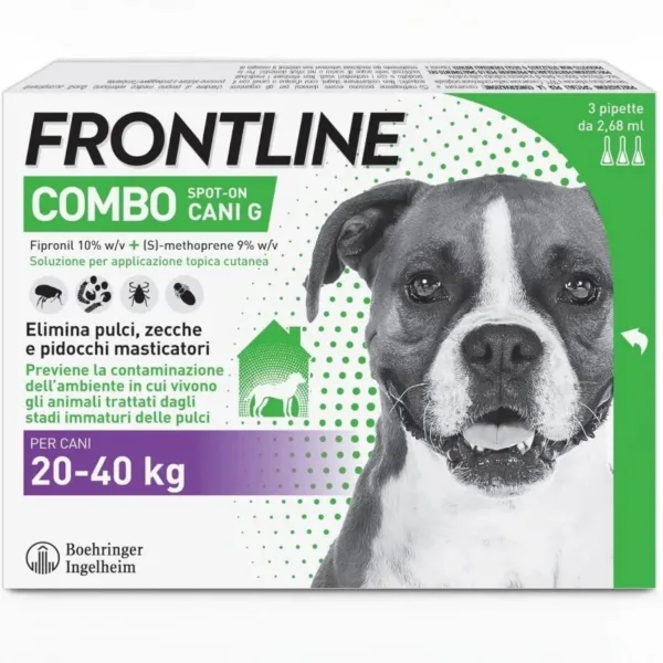 BOEHRINGER Frontline Combo 3 Pipette per Cani Taglia L (20-40 kg)