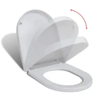 Rocard® - Coperchio Water a chiusura rallentata - Copriwater universali globo in legno MDf - Sedile WC Universale - Tavoletta WC chiusura ammortizzata - Colore: Bianco - Altissima Qualità - immagine 2