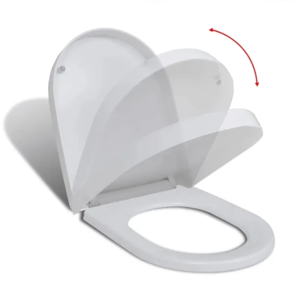 Rocard® - Coperchio Water a chiusura rallentata - Copriwater universali globo in legno MDf - Sedile WC Universale - Tavoletta WC chiusura ammortizzata - Colore: Bianco - Altissima Qualità - immagine 2