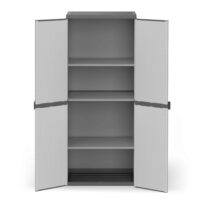 Mongardi Armadio in Resina 2 Ante con Ripiani – 68x40x165 cm – Per Interno ed Esterno, Robusto e Facile da Montare - immagine 2