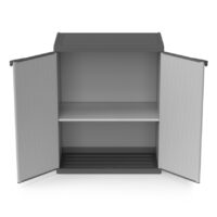 Mongardi Armadio Basso in Resina 2 Ante con Ripiani – 68x40x85 cm – Compatto, Resistente, per Interno ed Esterno - immagine 2
