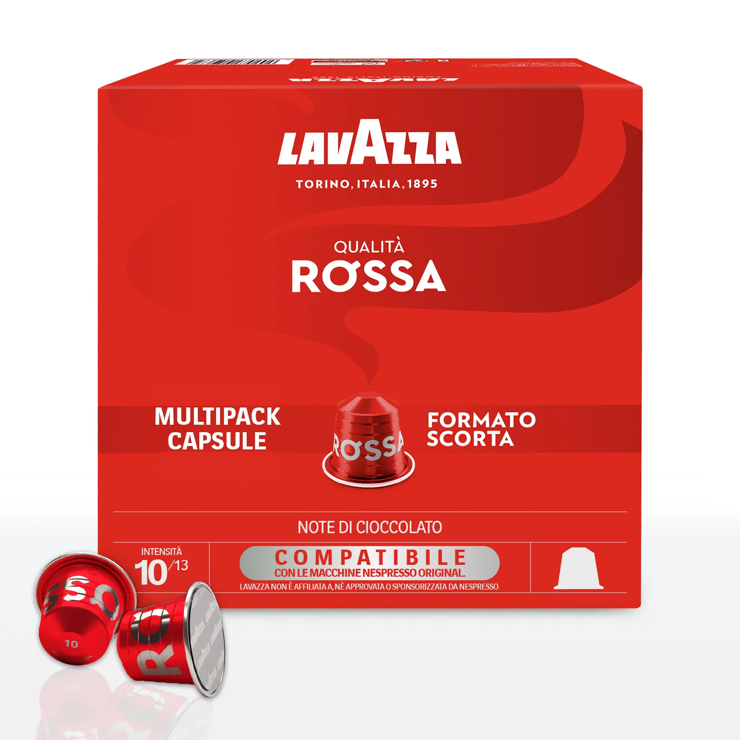 Lavazza Capsule in Alluminio Compatibili con Nespresso Qualità Rossa Lavazza Capsule in Alluminio Compatibili con Nespresso Qualità Rossa