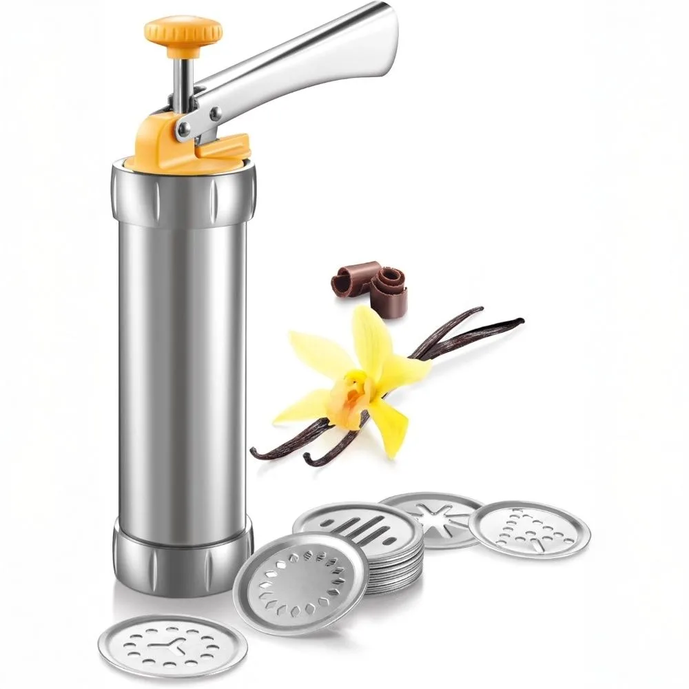 Tescoma -  Pistola Sparabiscotti e Decoratore per Torte "Delicia" in Metallo – Perfetta per Creazioni Dolci - immagine 1