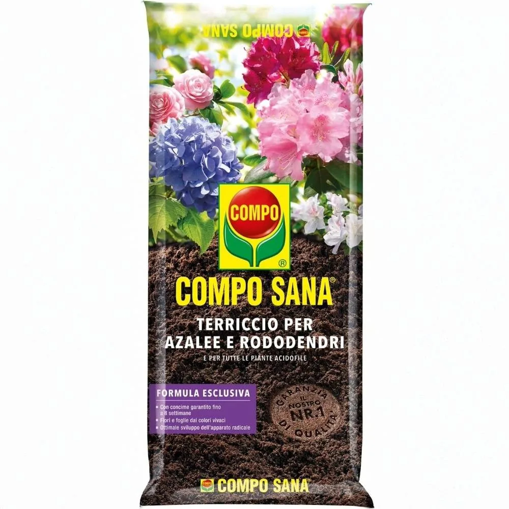 Compo Sana -  Terriccio 50L per Azalee, Rododendri e Piante Acidofile – Con Guano Naturale per Crescita Sana - immagine 1