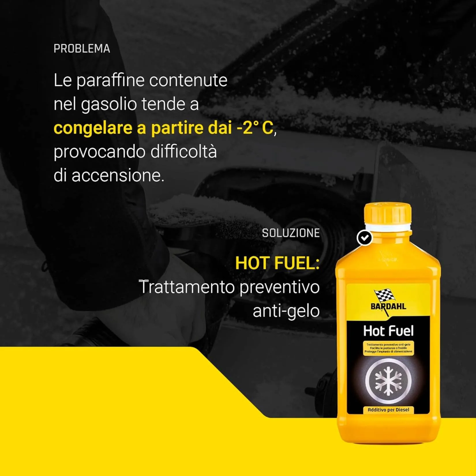 Bardahl - Hot Fuel 1L - Additivo Diesel per Evitare Cristalli di Paraffina e Abbassare il Punto di Congelamento - immagine 3