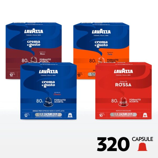Caffè Lavazza - Nespresso Alluminio - Mix Degustazione - 320 Capsule - immagine 1