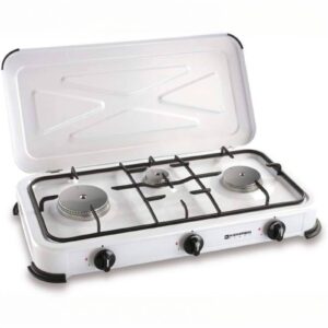 Kemper Fornello a Gas Smaltato 3 Fuochi con coperchio