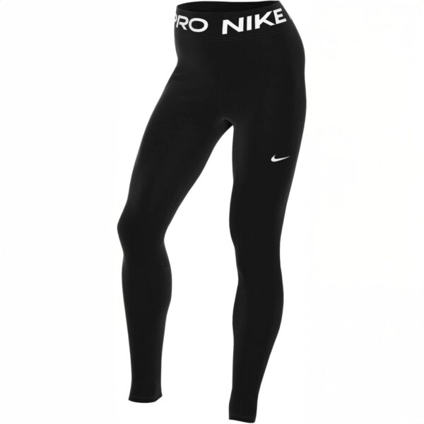 Nike Pro – Leggings Donna Vita Media con Inserti in Mesh – Traspiranti, Aderenti e Comodi – Colore: Nero - immagine 2
