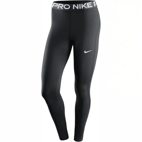 Nike Pro – Leggings Donna Vita Media con Inserti in Mesh – Traspiranti, Aderenti e Comodi – Colore: Nero - immagine 3