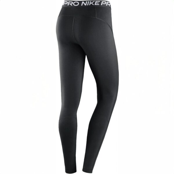 Nike Pro – Leggings Donna Vita Media con Inserti in Mesh – Traspiranti, Aderenti e Comodi – Colore: Nero - immagine 4