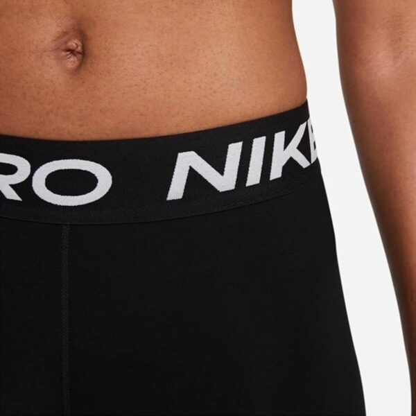Nike Pro – Leggings Donna Vita Media con Inserti in Mesh – Traspiranti, Aderenti e Comodi – Colore: Nero - immagine 6