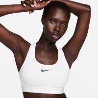Nike Performance Bra – Reggiseno Sportivo Donna Bianco – Sostegno Medio, Traspirante e Confortevole - immagine 3