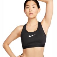 Nike Swoosh High Support – Reggiseno Sportivo Donna Nero – Sostegno Elevato, Traspirante e Confortevole - immagine 3