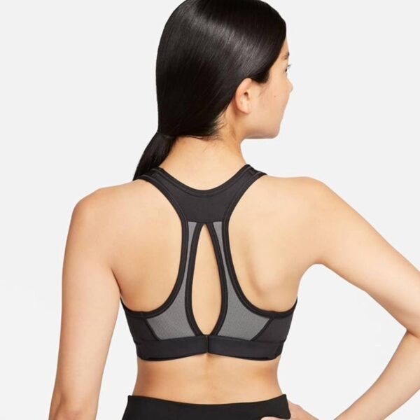 Nike Swoosh High Support – Reggiseno Sportivo Donna Nero – Sostegno Elevato, Traspirante e Confortevole - immagine 4