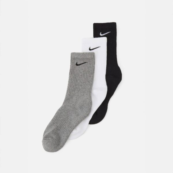 Nike Everyday Cushioned – Set 3 Paia Calzini Unisex – Neri, Bianchi, Grigi – Sport e Tempo Libero - immagine 1