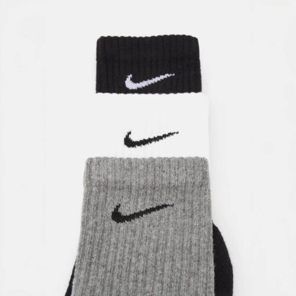 Nike Everyday Cushioned – Set 3 Paia Calzini Unisex – Neri, Bianchi, Grigi – Sport e Tempo Libero - immagine 4