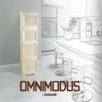 Tontarelli – Mobile Portascope Omnimodus con 1 Anta e 4 Moduli – Colore Angora – 40x43x164 cm - immagine 5